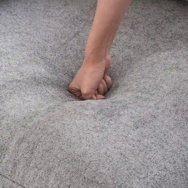 Canapé d'angle 5 pièces et pouf Widen en duvet