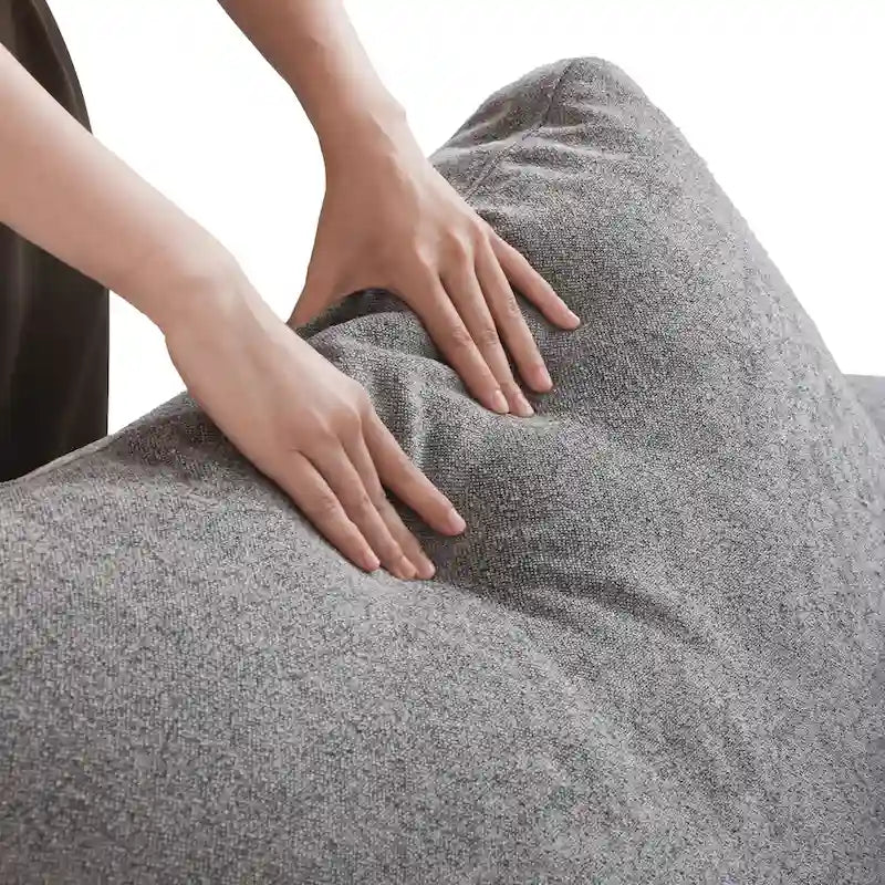 Canapé d'angle 5 pièces et pouf Widen en duvet