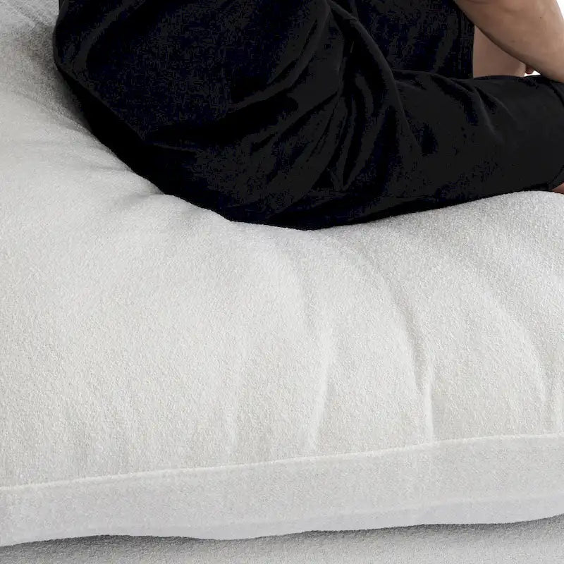 Canapé d'angle 5 pièces et pouf Widen en duvet