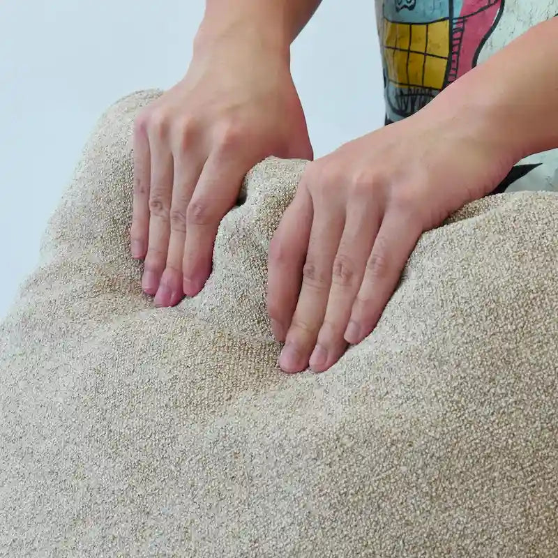 Canapé d'angle 5 pièces et pouf Widen en duvet