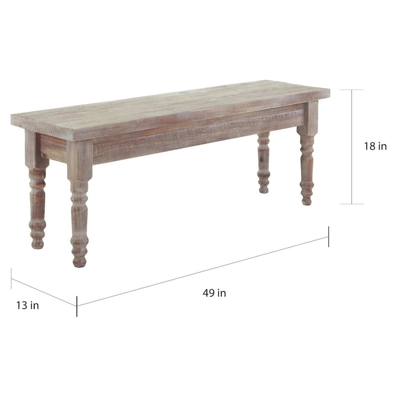 Banc de salle à manger en bois massif Grain Wood Furniture Valerie