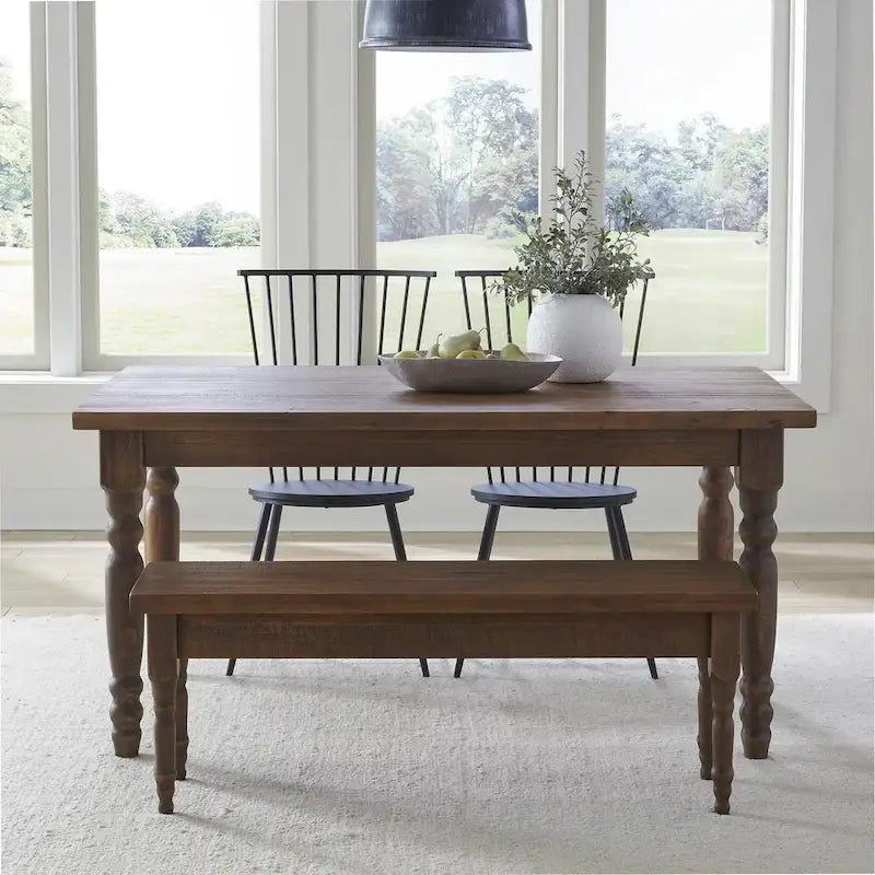Banc de salle à manger en bois massif Grain Wood Furniture Valerie