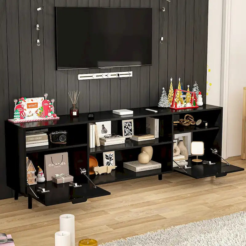 Cheminée électrique d'ambiance et meuble TV durable à faible consommation d'énergie