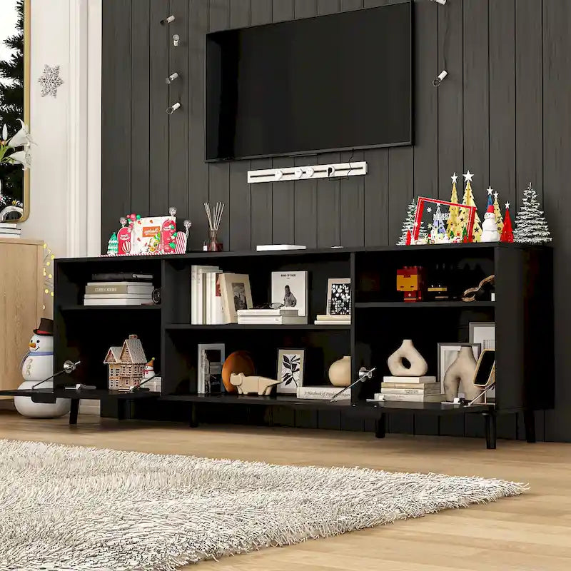 Cheminée électrique d'ambiance et meuble TV durable à faible consommation d'énergie