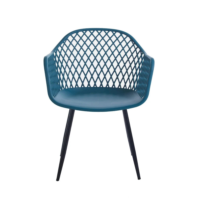 Chaises de salle à manger Porthos Home Mitt en plastique rigide avec pieds en fer (lot de 2)