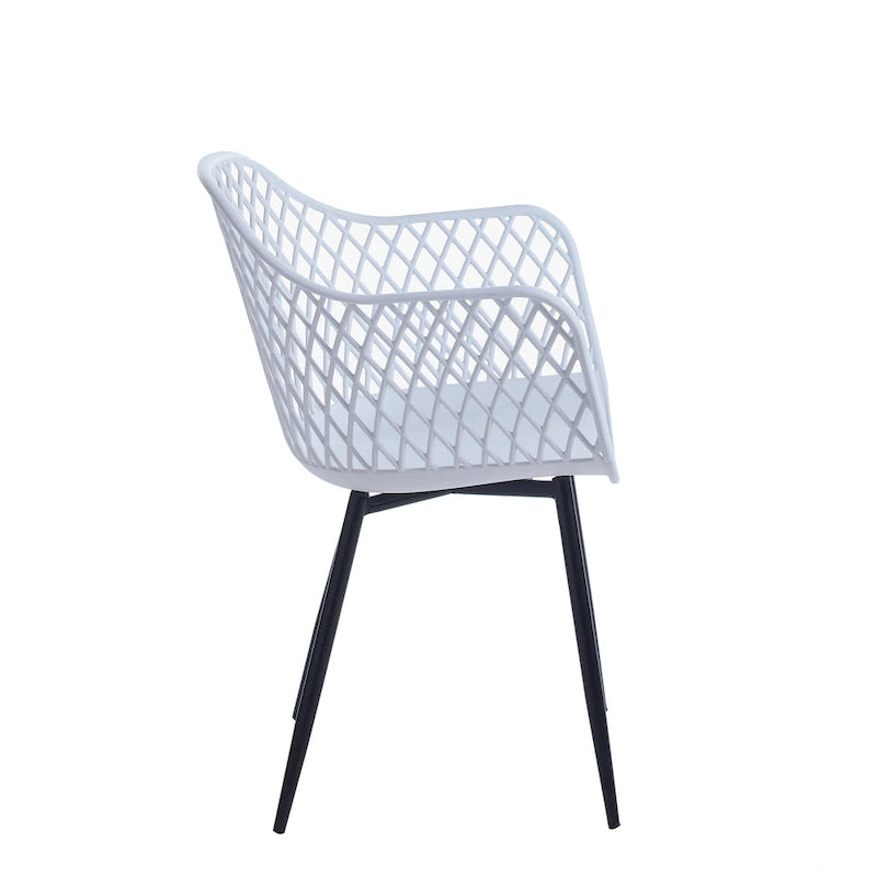 Chaises de salle à manger Porthos Home Mitt en plastique rigide avec pieds en fer (lot de 2)