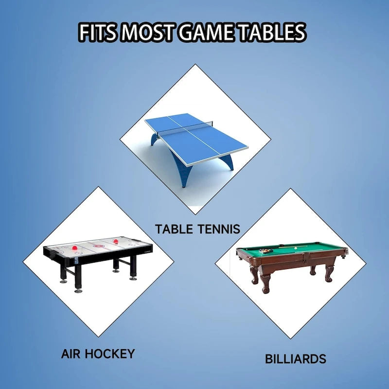 Housse de billard GSE 2,1m/2,4m/2,7m en similicuir PU robuste - Noir