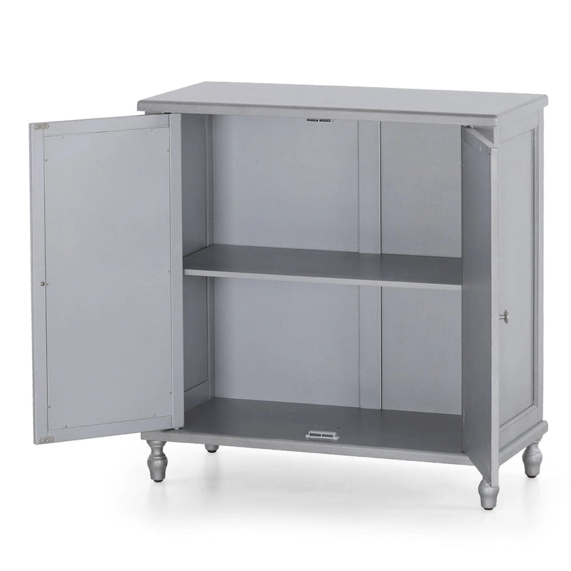 Meuble de rangement d'appoint miroir 2 portes Sophia & William Silver Fujimori