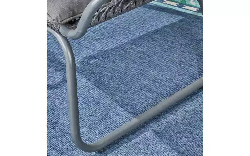 Lot de 2 fauteuils de patio, fauteuils de jardin en corde tressée avec cadre en acier, chaises de salle à manger avec coussin résistant à l'eau pour jardin, cour arrière