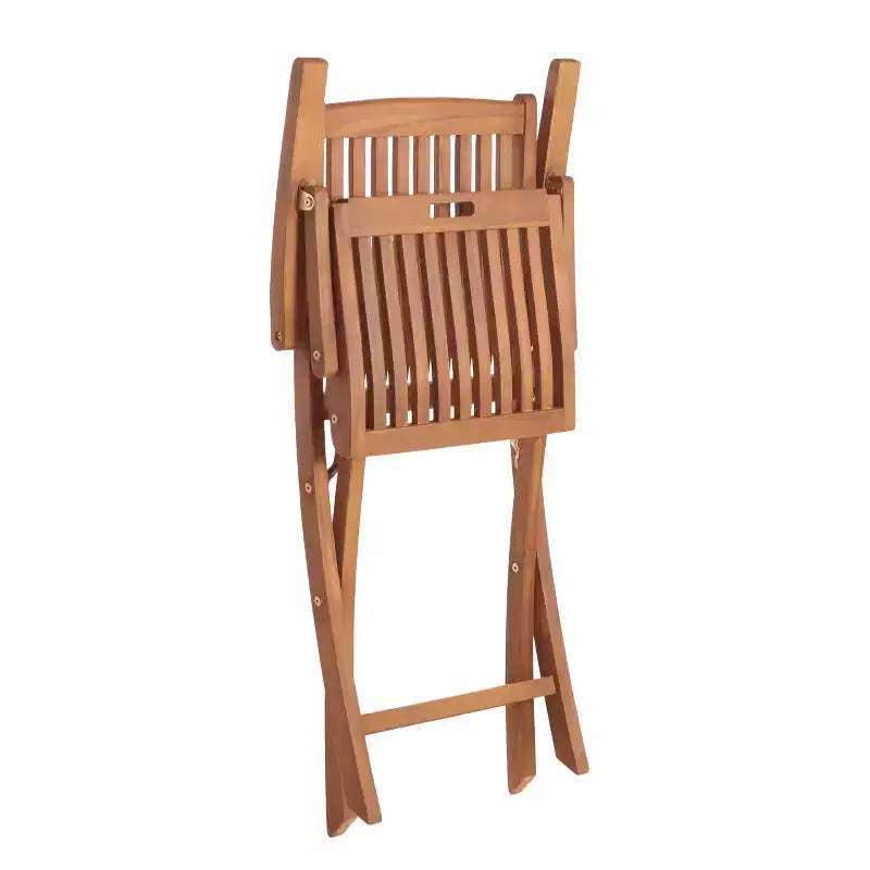 Chaise pliante de patio en teck huilé avec accoudoirs Nordic