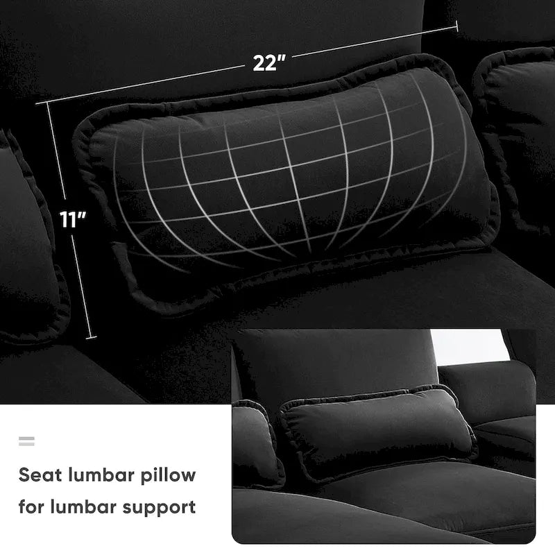 [VIDEO provided][New]123*55 Canapé moderne en U avec console, porte-gobelets et ports USB, canapé d'intérieur rembourré symétrique à 6 places