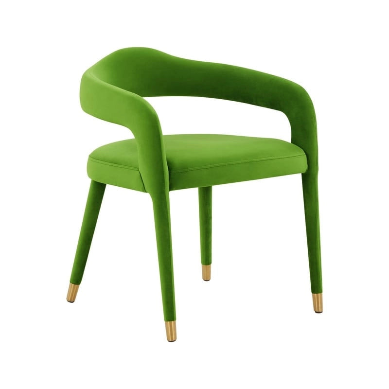 Chaise de salle à manger en velours Lucia