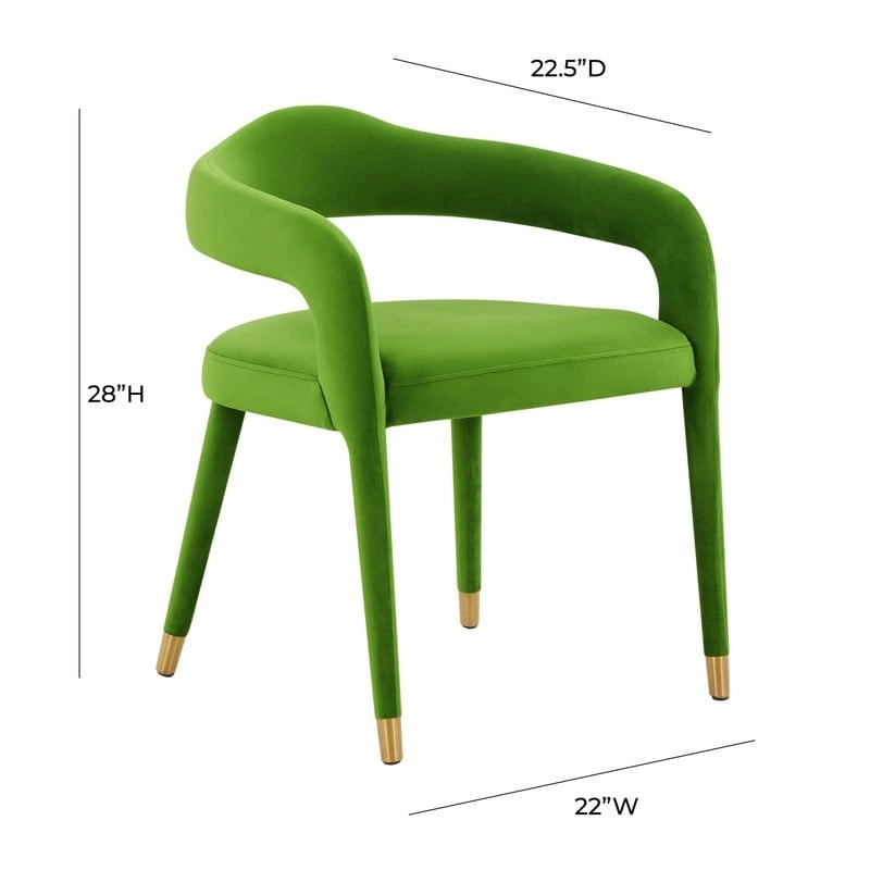 Chaise de salle à manger en velours Lucia