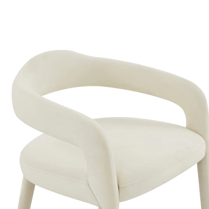 Chaise de salle à manger en velours Lucia