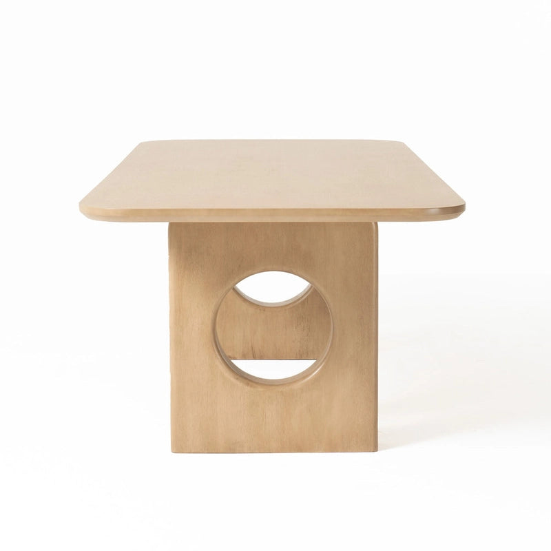 Table de salle à manger moderne en chêne blanc Oshana Nova Domus