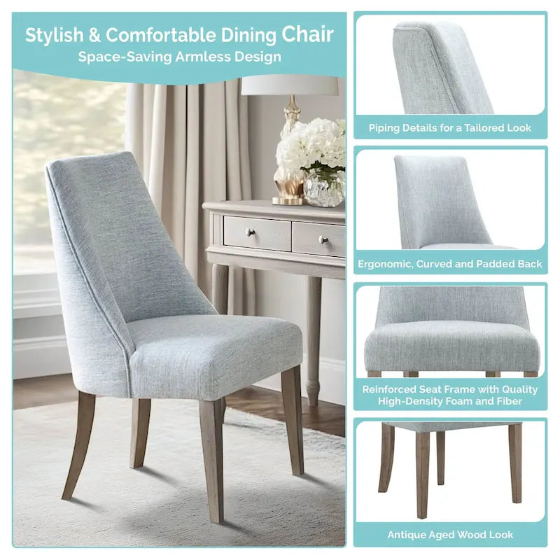 Martha Stewart Winfield, Lot de 2 chaises de salle à manger rembourrées