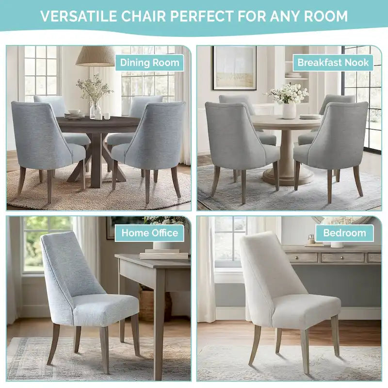 Martha Stewart Winfield, Lot de 2 chaises de salle à manger rembourrées