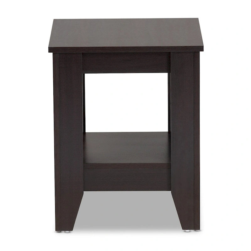 Table d'appoint Copper Grove Cornesti en bois marron foncé