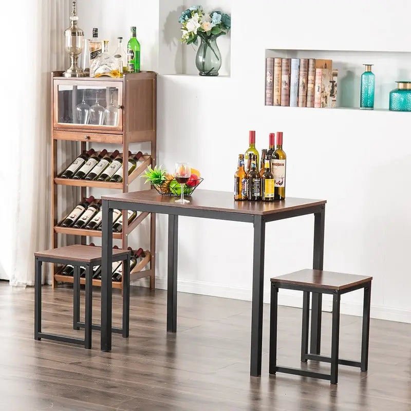 Ensemble repas motif bois simple (lot de 3)