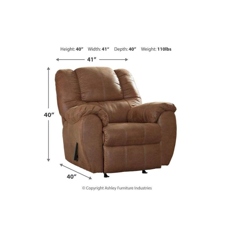 Fauteuil inclinable contemporain McGann de couleur marron