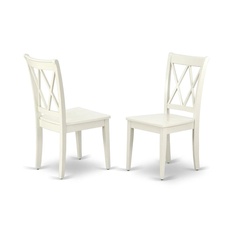 Ensemble de salle à manger East West Furniture - une table de cuisine rectangulaire et des chaises de dînette, blanc lin (option de pièces)