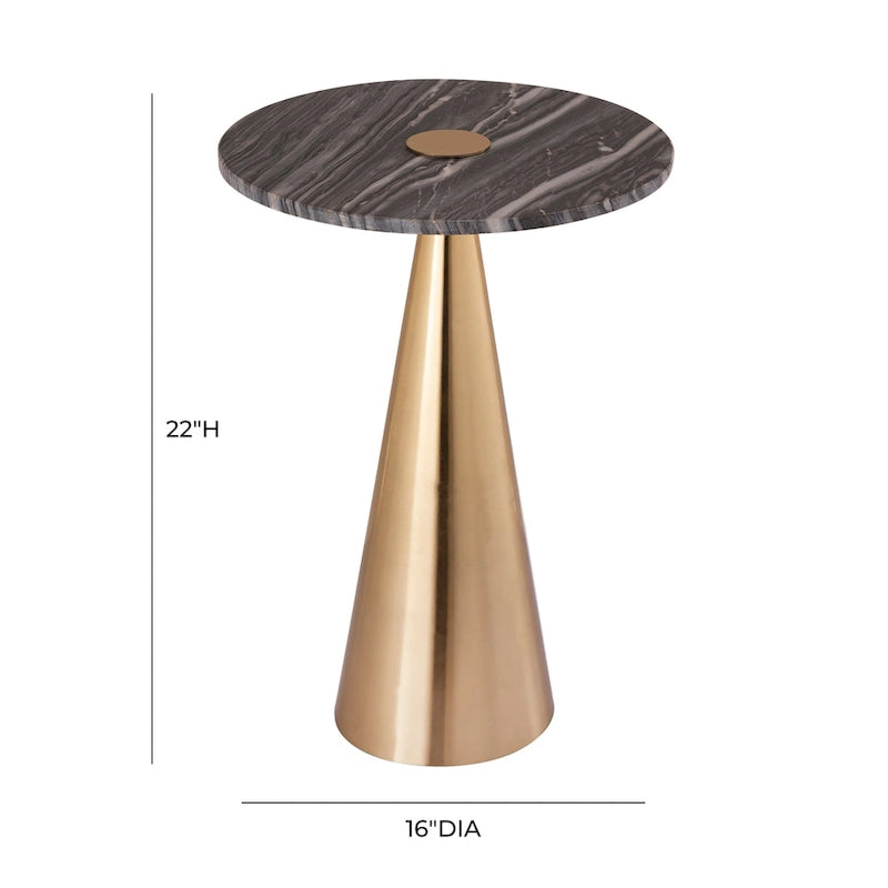 Table d'appoint Addyson en marbre - 40,6 cm L x 40,6 cm P x 55,9 cm H