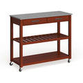 Chariot/Îlot de cuisine Crosley avec plateau en granite massif – 17p x 43L x 35H
