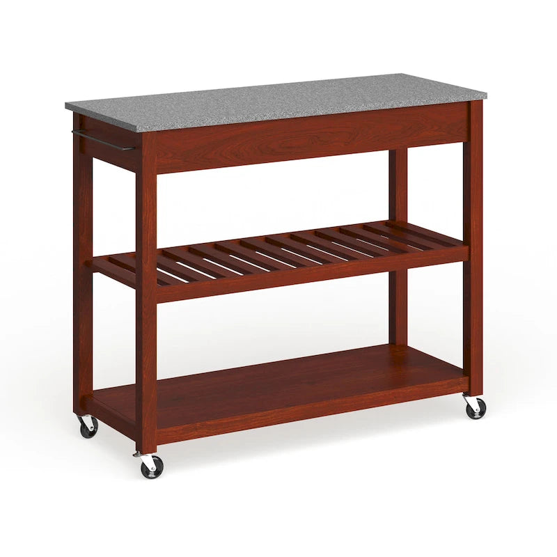 Chariot/Îlot de cuisine Crosley avec plateau en granite massif – 17p x 43L x 35H