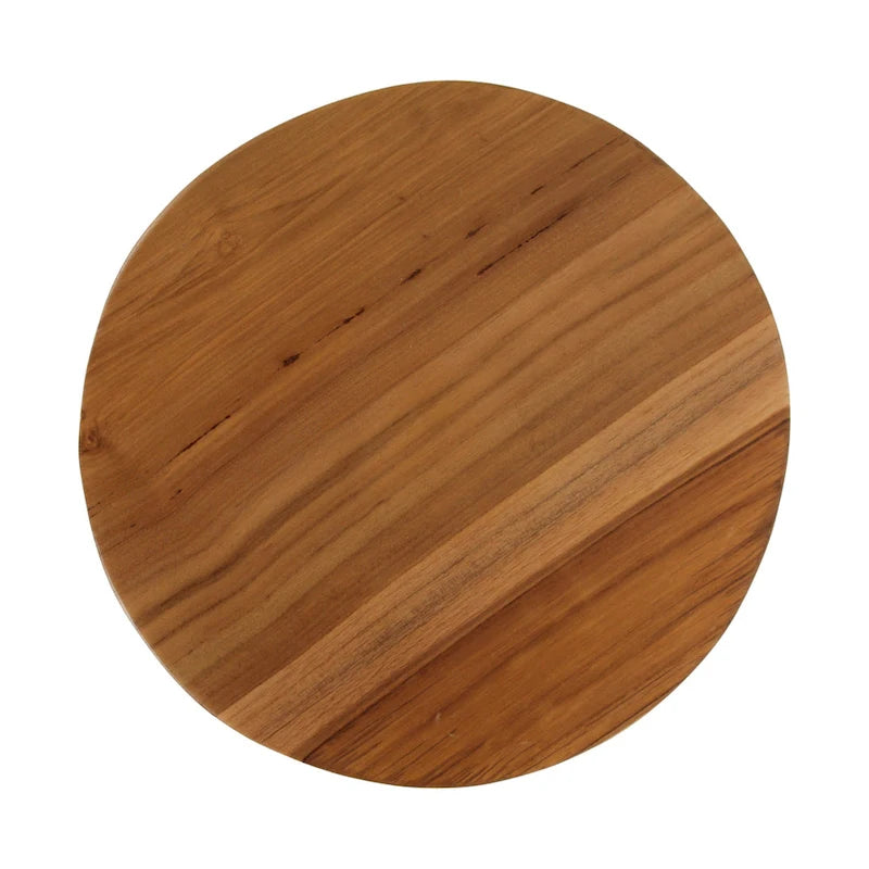 Table d'appoint ronde à lattes ajourées en bois massif East at Main