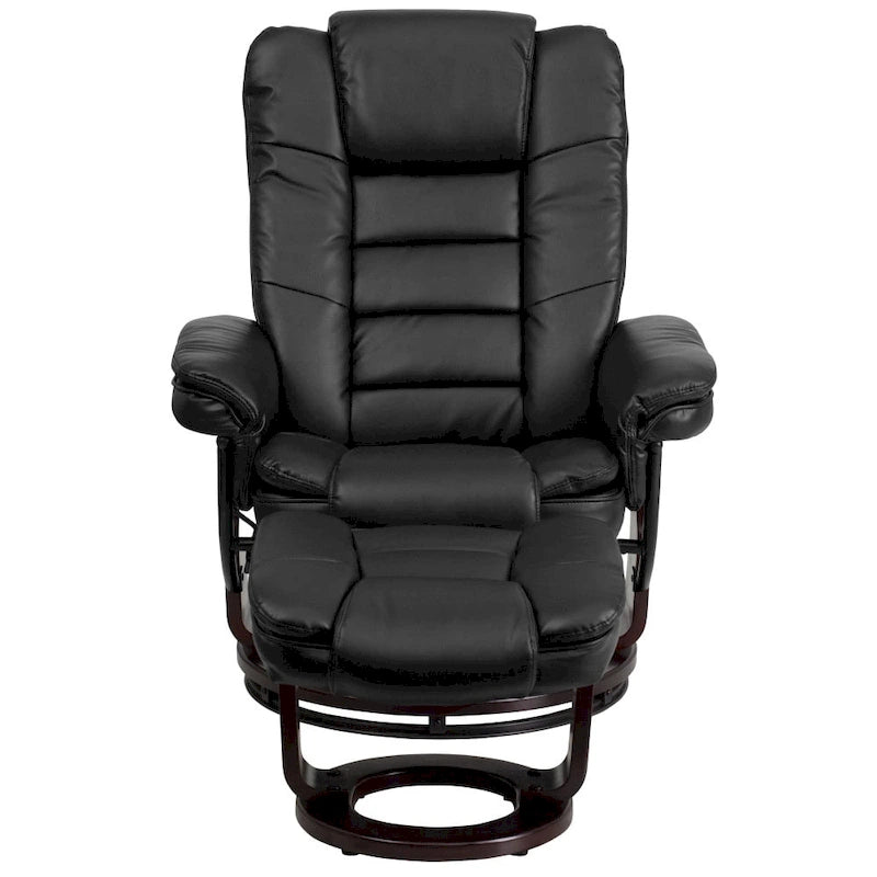 Fauteuil inclinable rembourré multi-positions contemporain avec ottoman