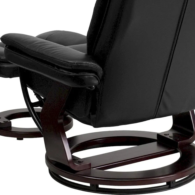Fauteuil inclinable rembourré multi-positions contemporain avec ottoman
