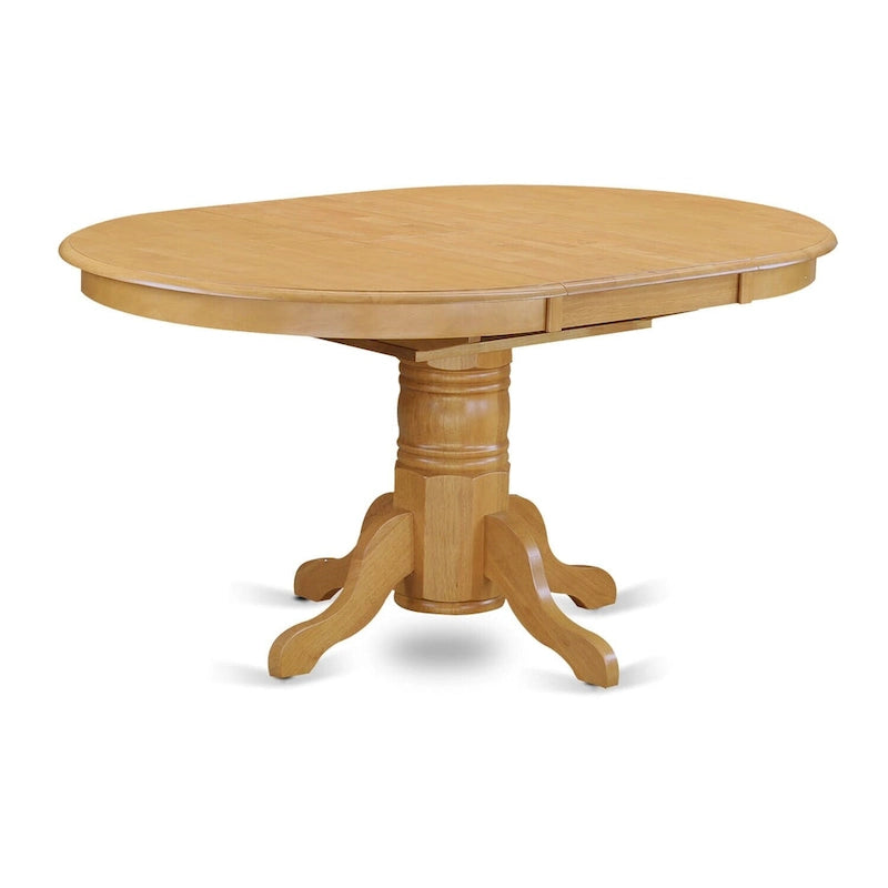 East West Furniture Ensemble de salle à manger 5 pièces - une table de cuisine ovale et 4 chaises de salle à manger, 42x60 pouces, chêne