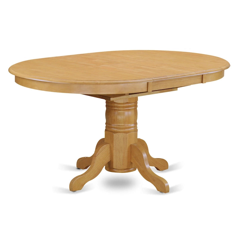 East West Furniture Ensemble de salle à manger 5 pièces - une table de cuisine ovale et 4 chaises de salle à manger, 42x60 pouces, chêne