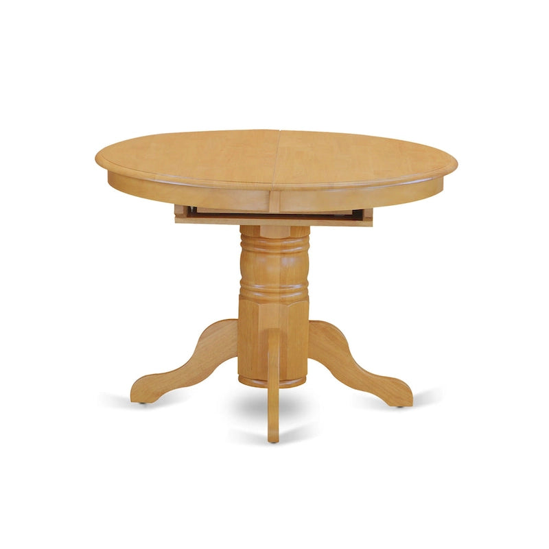 East West Furniture Ensemble de salle à manger 5 pièces - une table de cuisine ovale et 4 chaises de salle à manger, 42x60 pouces, chêne
