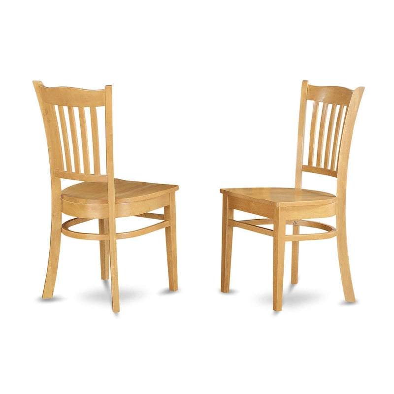 East West Furniture Ensemble de salle à manger 5 pièces - une table de cuisine ovale et 4 chaises de salle à manger, 42x60 pouces, chêne