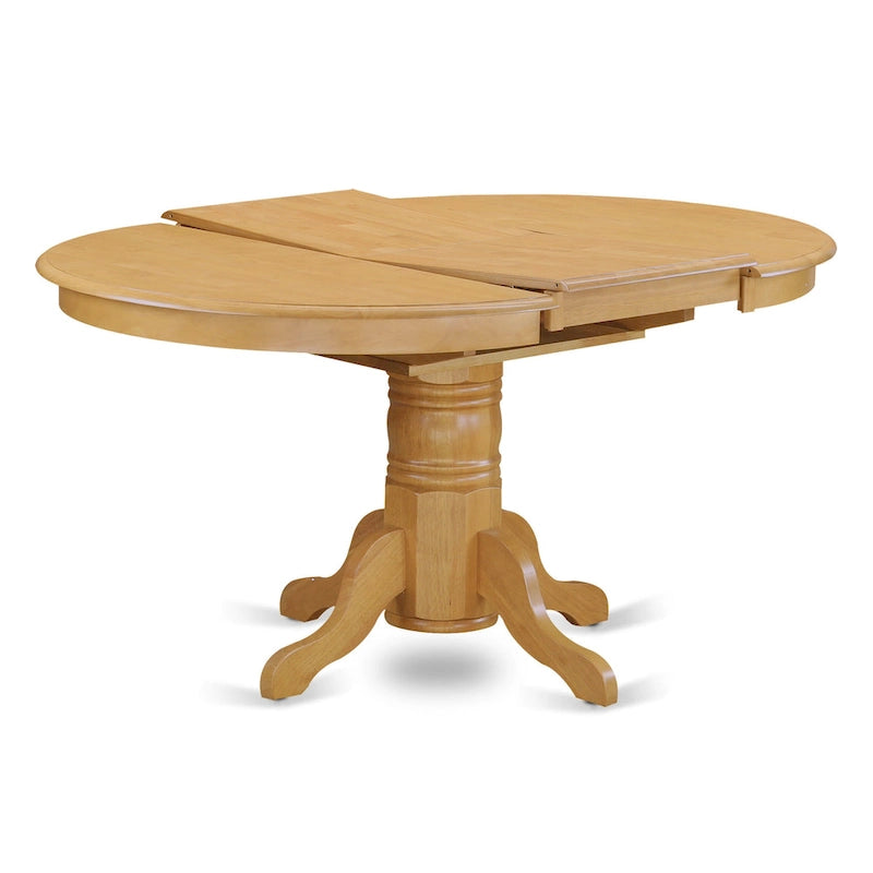 East West Furniture Ensemble de salle à manger 5 pièces - une table de cuisine ovale et 4 chaises de salle à manger, 42x60 pouces, chêne
