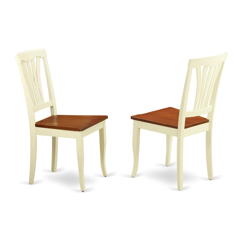 East West Furniture Ensemble de table de salle à manger comprenant une table ovale avec rallonge papillon et 4 chaises de salle à manger, Crème et Cerise