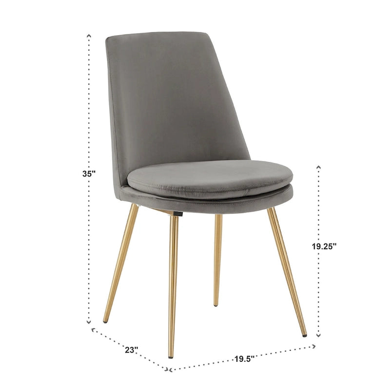 Ensemble de table à manger ronde Saki 43 po en faux marbre par iNSPIRE Q Modern