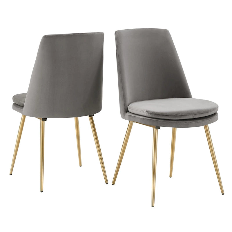 Ensemble de table à manger ronde Saki 43 po en faux marbre par iNSPIRE Q Modern