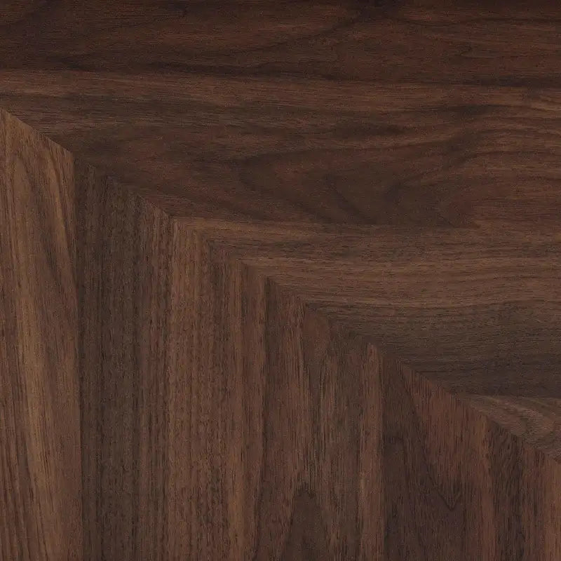 Meuble TV à 2 portes Graceland, en bois finition noyer, de style moderne du milieu du siècle