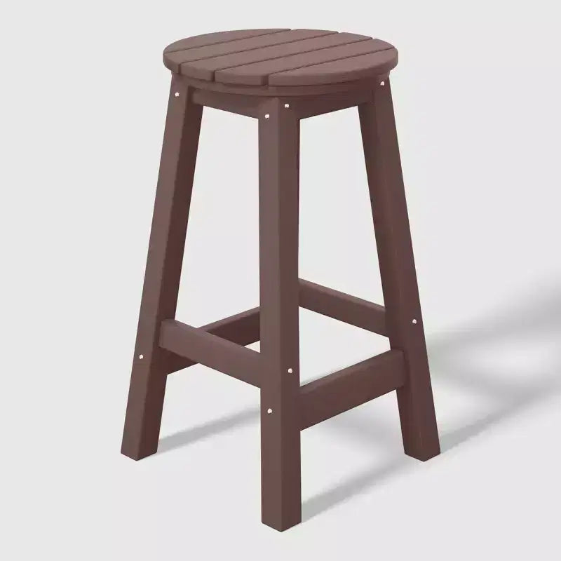 WestinTrends Malibu 24 Tabouret de comptoir rond sans dossier en polyéthylène haute densité résistant aux intempéries (lot de 2)