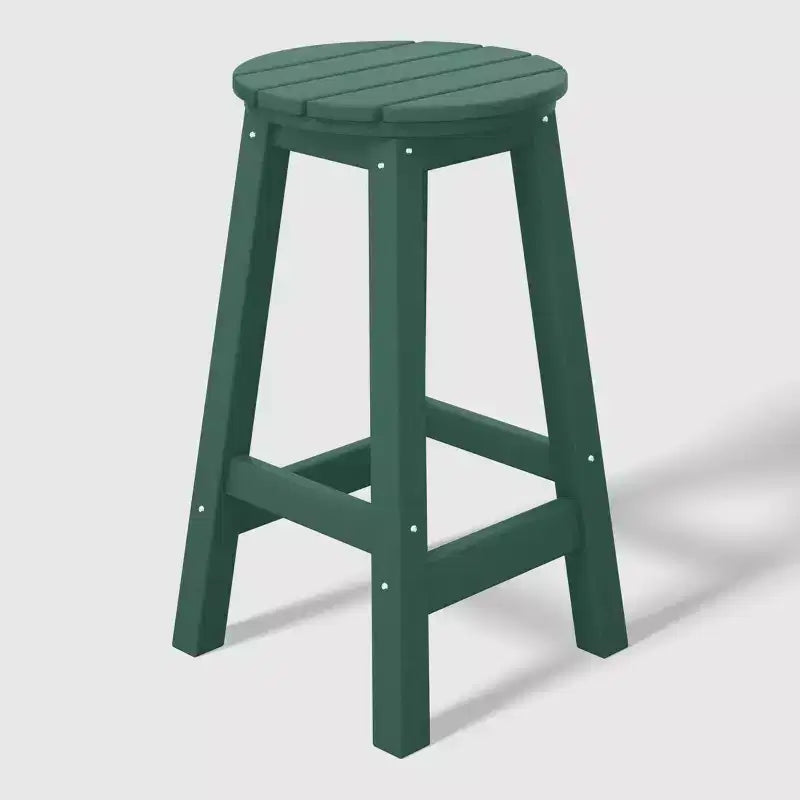 WestinTrends Malibu 24 Tabouret de comptoir rond sans dossier en polyéthylène haute densité résistant aux intempéries (lot de 2)