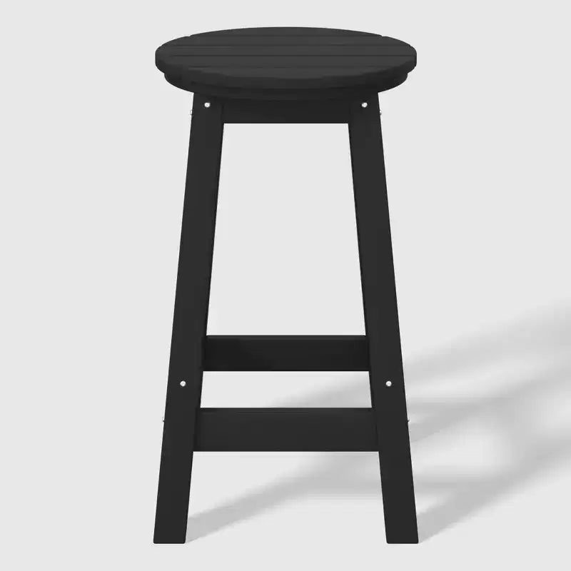 WestinTrends Malibu 24 Tabouret de comptoir rond sans dossier en polyéthylène haute densité résistant aux intempéries (lot de 2)