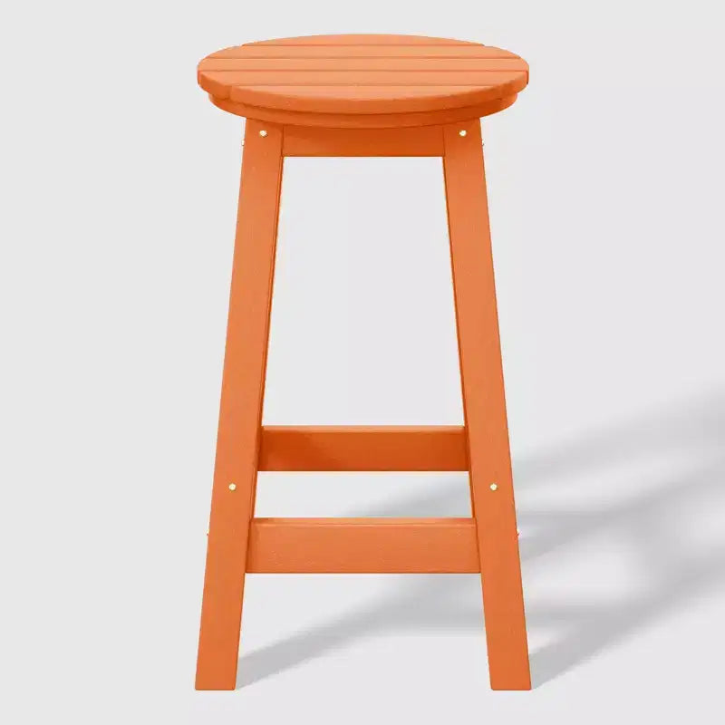 WestinTrends Malibu 24 Tabouret de comptoir rond sans dossier en polyéthylène haute densité résistant aux intempéries (lot de 2)