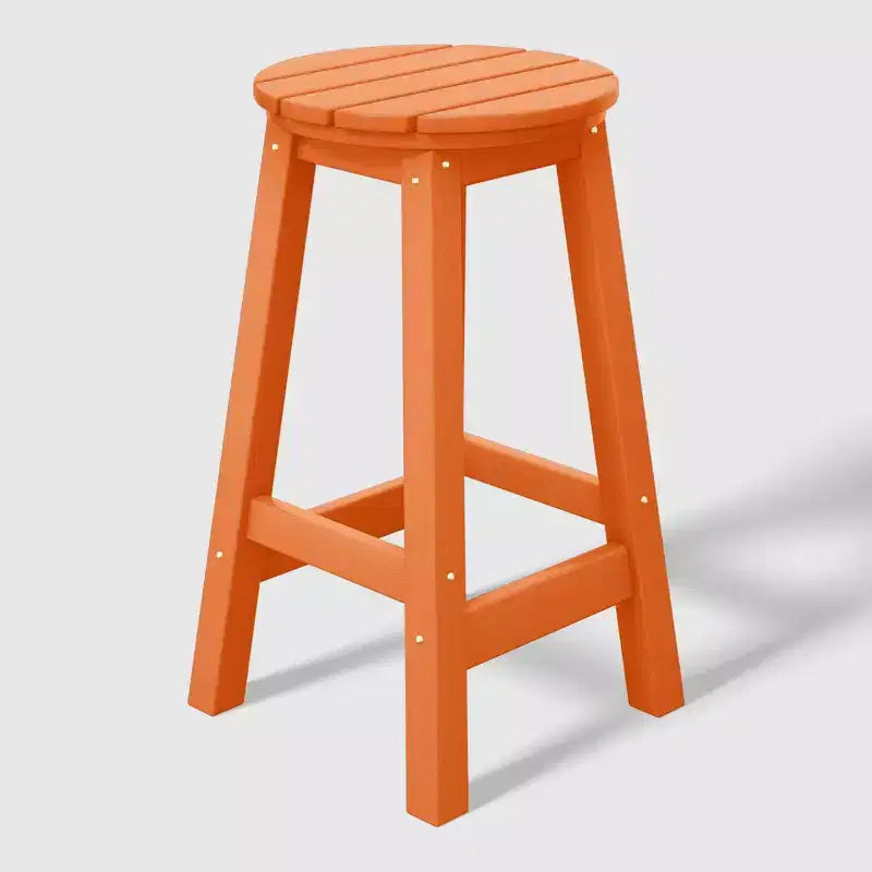 WestinTrends Malibu 24 Tabouret de comptoir rond sans dossier en polyéthylène haute densité résistant aux intempéries (lot de 2)