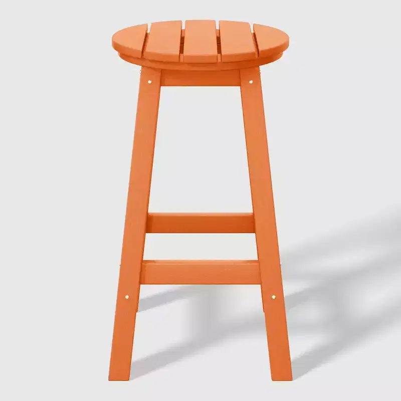 WestinTrends Malibu 24 Tabouret de comptoir rond sans dossier en polyéthylène haute densité résistant aux intempéries (lot de 2)
