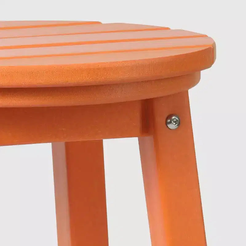 WestinTrends Malibu 24 Tabouret de comptoir rond sans dossier en polyéthylène haute densité résistant aux intempéries (lot de 2)