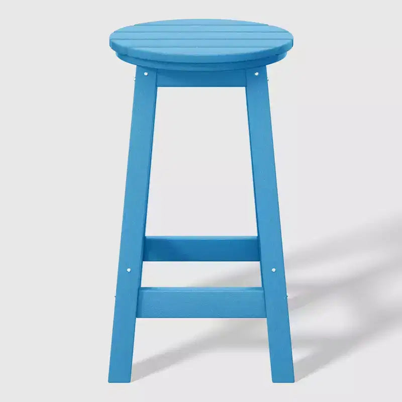 WestinTrends Malibu 24 Tabouret de comptoir rond sans dossier en polyéthylène haute densité résistant aux intempéries (lot de 2)