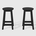 WestinTrends Malibu 24 All Weather Hdpe Outdoor Patio Round Backless Counter Stool (Set of 2)