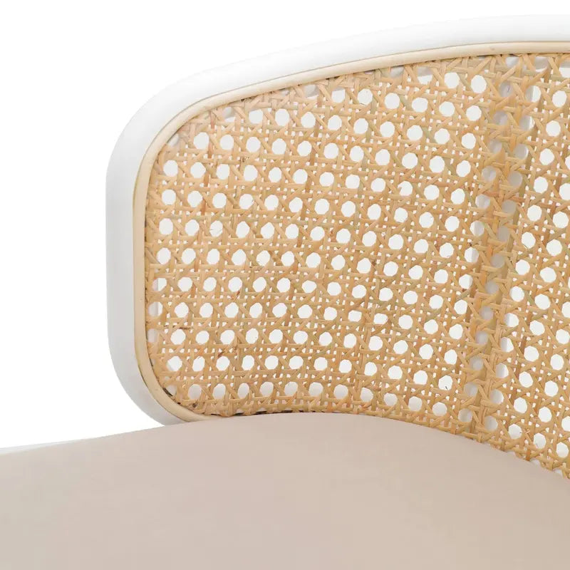 Tabouret de bar Ervilla LeisureMod avec cadre en acier thermolaqué blanc, lot de 2 - 37